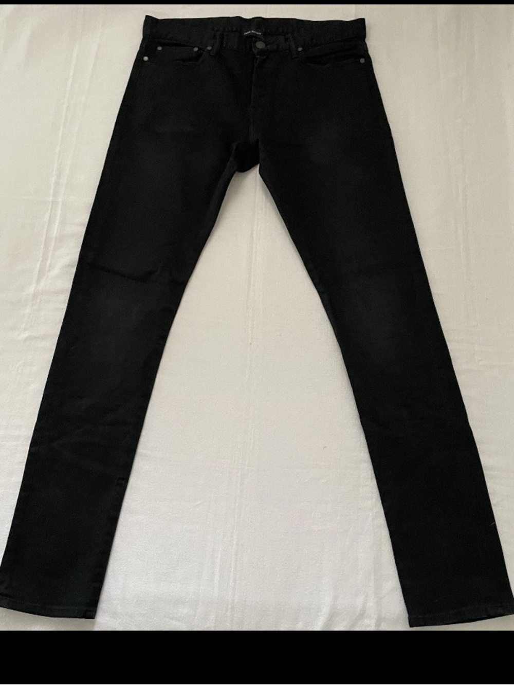 John Elliott Black Slim Fit Button Fly Jeans Men’ 34x33 Stretch Denim Japan READ